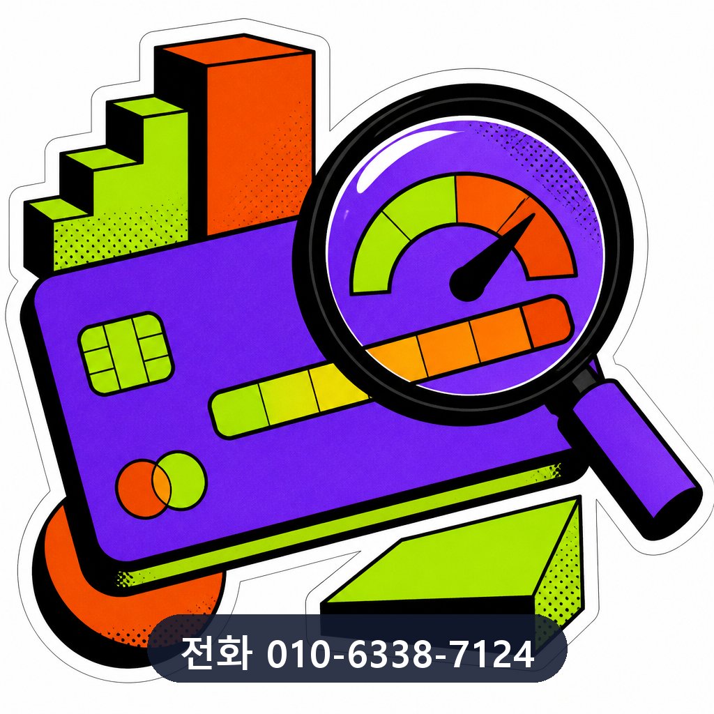 카드깡 한도 확인 이미지 · 문의 010-6338-7124